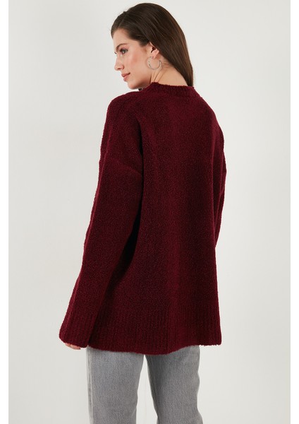 Regular Fit Dik Yaka Yumuşak Dokulu Triko Kazak Bayan Kazak 4616222