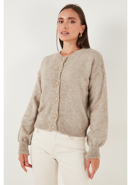 Premium Regular Fit Bisiklet Yaka Yumuşak Dokulu Hırka Bayan Hırka 680HI00147 fırsatları