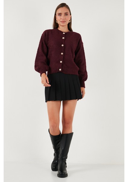 Premium Regular Fit Bisiklet Yaka Yumuşak Dokulu Hırka Bayan Hırka 680HI00147 fiyatları