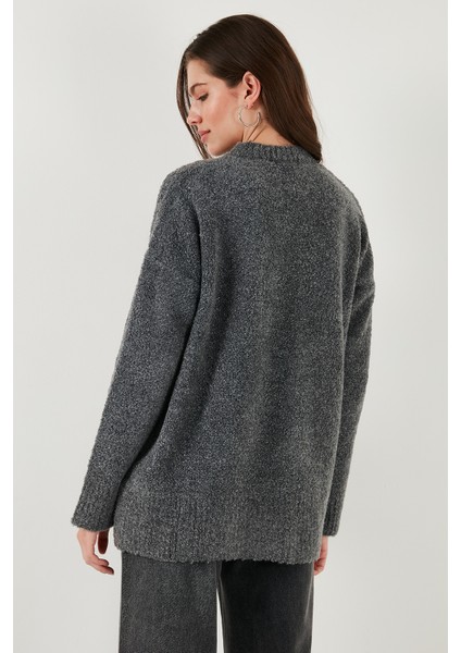 Regular Fit Dik Yaka Yumuşak Dokulu Triko Kazak Bayan Kazak 4616222