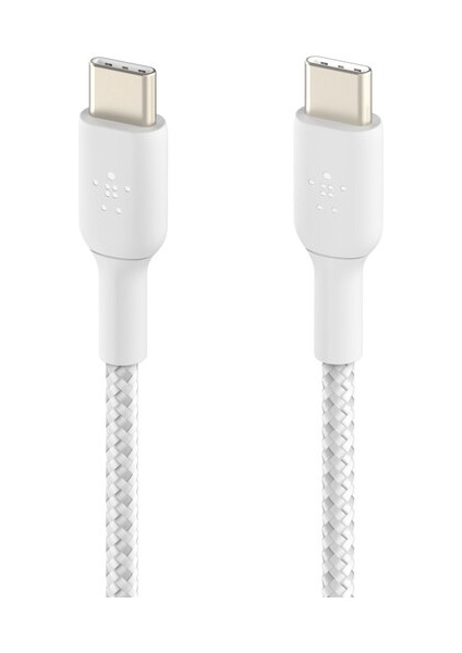 Boost Charge Örgülü 60W Usb-C - Usb-C Kablosu 1m, Beyaz fiyatları