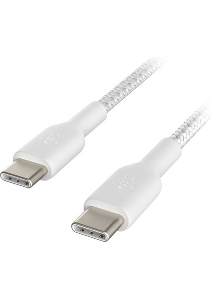 Boost Charge Örgülü 60W Usb-C - Usb-C Kablosu 1m, Beyaz indirimleri