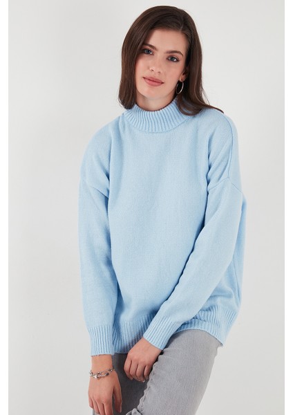 Premium Oversize Fit Balıkçı Yaka Yumuşak Dokulu Triko Kazak Bayan Kazak 680KZ00469 fırsatları