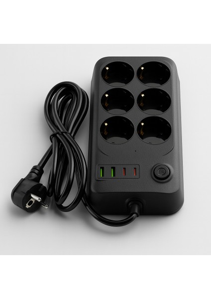 6 Prizli 4 USB Girişli Akım Korumalı Topraklı Golyat Grup Şarj Fiş Priz 2 Metre Uzatma Kablosu modelleri