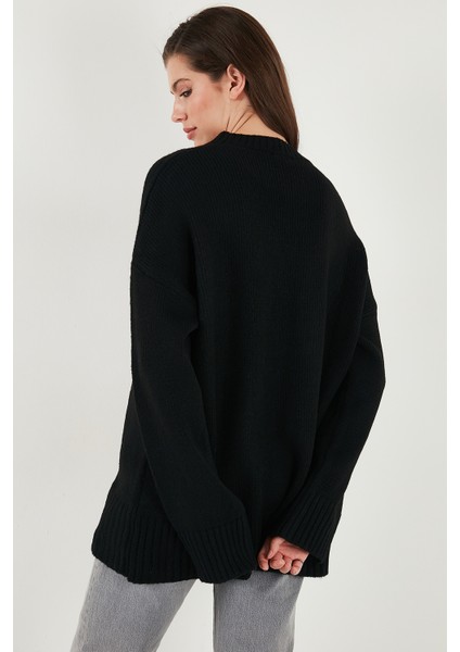 Regular Fit Bisiklet Yaka Basic Triko Kazak Bayan Kazak 4616213