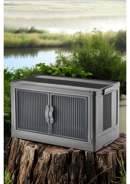 Lavine Fold&Go Tekli Portatif Organizer Dolap ”antrasit” Çok Amaçlı Mıknatıs Kapaklı Katlanır İstiflenebilir indirimleri