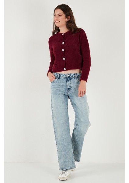 Fitted Fit Bisiklet Yaka Yumuşak Dokulu Crop Hırka Bayan Hırka 4615559 modelleri