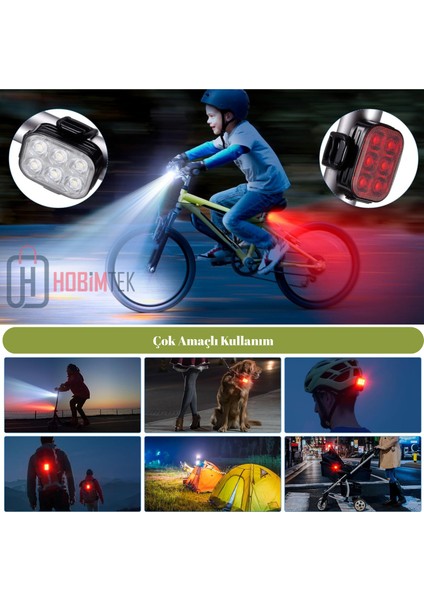 Ht-29 Şarjlı Bisiklet Işığı Ön Arka Flaşlı USB 4 Mod Stop Lambası Aydınlatma Işık Seti IP65 Su Geçirmez Lamba Motosiklet indirimleri