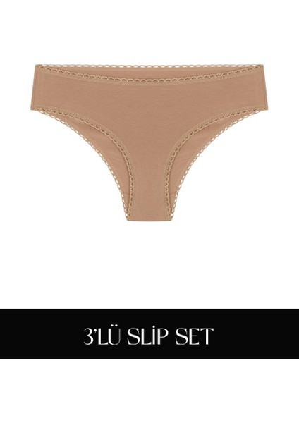 Cotvie Kahve Pamuklu 4'lü Tatil Külot Seti modelleri