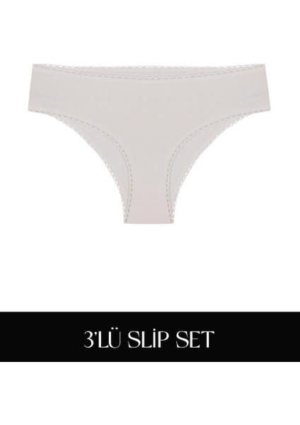 Cotvie Ekru Pamuklu 4'lü Tatil Külot Seti modelleri