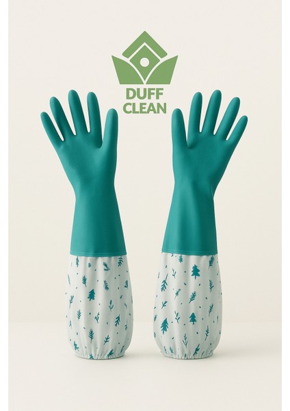 Standart L Beden Sıcak Bulaşık Yıkama Eldiven Dayanıklı Su Geçirmez Ev Eldiven Su Toz Dur Temizleme