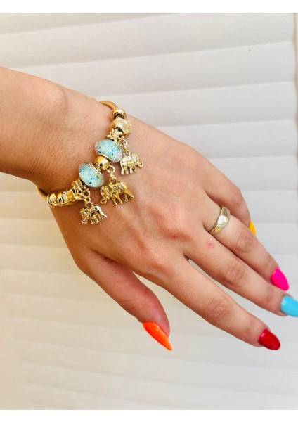 Kristal Boncuklu Filli Kelepçe Kadın Bileklik fiyatları