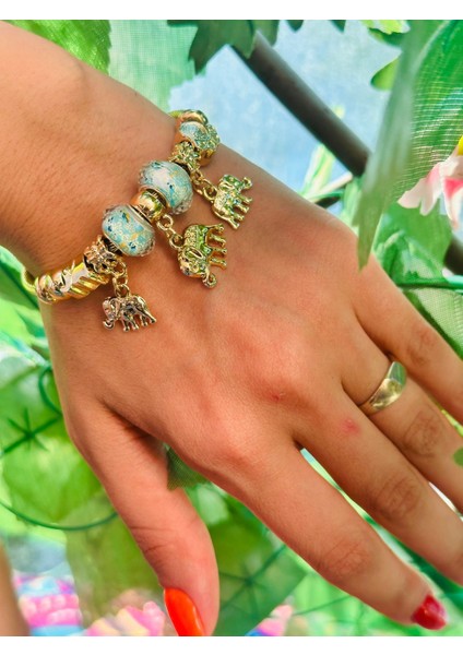 Kristal Boncuklu Filli Kelepçe Kadın Bileklik modelleri