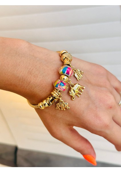 Kristal Boncuklu Filli Kelepçe Kadın Bileklik indirimleri