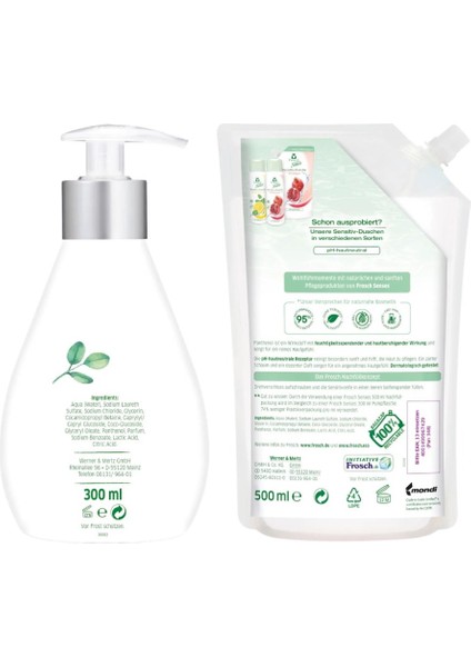 Panthenol Hassas Sıvı Sabun 300 ML Renksiz, Vegan + Frosch Hassas Krem Sabun Panthenol 500 ml fiyatları