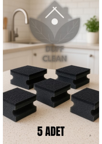 Siyah Bulaşık Süngeri 5'lı