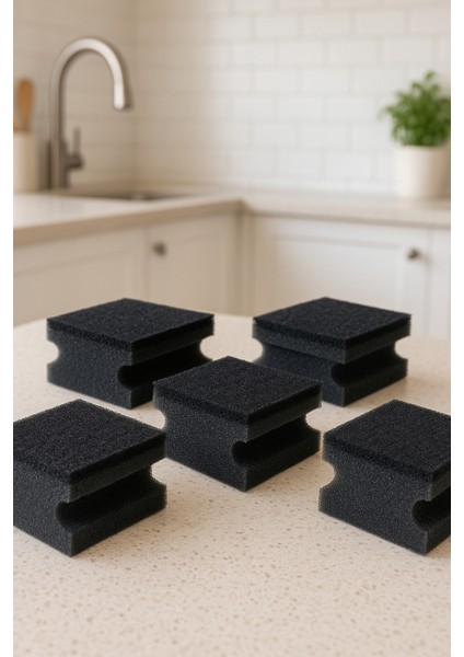 Siyah Bulaşık Süngeri 5'lı modelleri