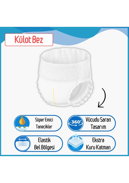 Yetişkin Hasta Emici Külot Bez Large 30 Adet modelleri