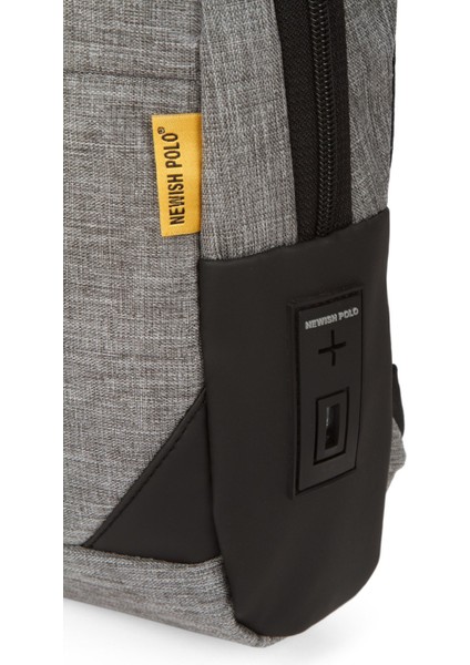 Erkek USB Çıkışlı Çapraz Bel ve Omuz Çantası NEWPOLO321 - Gri fiyatları
