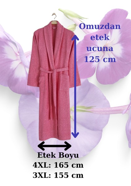 Gülkurusu 4XL Büyük Beden Cepli Şalyaka Bornoz Pamuklu Hamam Sauna Banyo Battal Kadın Erkek Unisex 3xl 4xl Bornoz fırsatları
