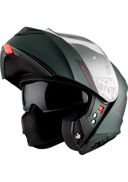 mt Genesis Sv Solid A6 Mat Yeşil Çene Açılır Kask fiyatları