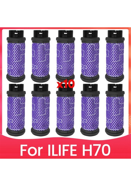 Ilıfe H70 Elektrikli Süpürge Aksesuarları Yedek Parçaları Için 10 Adet Elektrikli Süpürge Filtre Aksesuarı (Yurt Dışından)