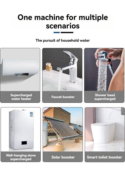 Takviye Pompası Akıllı Algılama Enerji Tasarrufu 25L Büyük Su Basınç Takviye Pompası 100PA Düşük Gürültü Takviye Pompası (Ab) (Yurt Dışından) modelleri