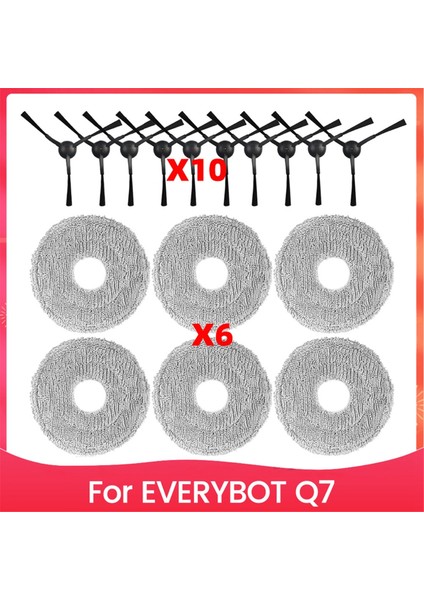Everybot Q7 Vakum Parçaları Için Paspas Bezi Yan Fırça Yedek Aksesuarları (Yurt Dışından)