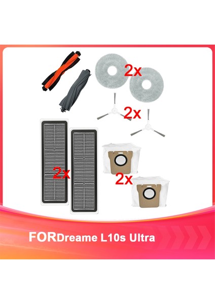 Dreame Robot Süpürge Aksesuarları Için Uygundur L10S Ultra Ana Yan Fırça Bez Filtre Toz Torbası Için Uygundur (Yurt Dışından)