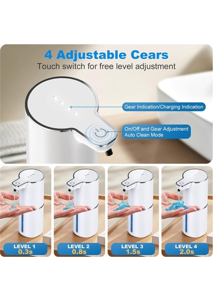 Otomatik Sabunluk, 1200MAH Sabunluk, Mutfak, Banyo, Okul Için Duvara Monte Elektrikli Sabunluk (Yurt Dışından) fiyatları