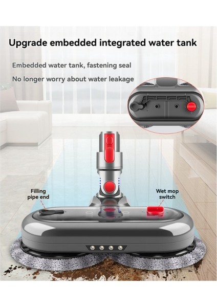 Dyson V7 V8 V10 V11 V15 Elektrikli Süpürge Aparatı Için Elektrikli Zemin Paspas Başlığı 4 Paspas Pedi ve Anahtar Kilidi ile (Yurt Dışından) fırsatları