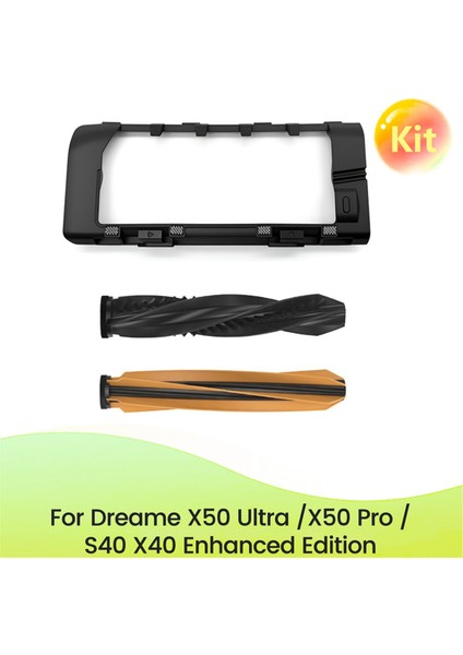 Dreame X50 Ultra /X50 Pro / S40 X40 Enhanced Edition Robot Süpürge Ataşmanları Için Ana Fırça Kapağı ve Ana Fırça (Yurt Dışından)