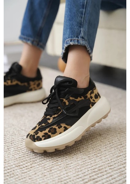 Mark Premium Leopar Süet Bağcıklı Spor Ayakkabı fırsatları