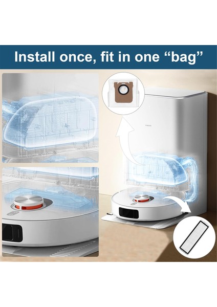 Xiaomi X20 Max/xiaomi X20 Pro Robot Süpürge Için Aksesuar Seti, Silindir Fırça, Yan Fırça, Mendiller, Filtreler, Toz Torbaları (Yurt Dışından) fırsatları