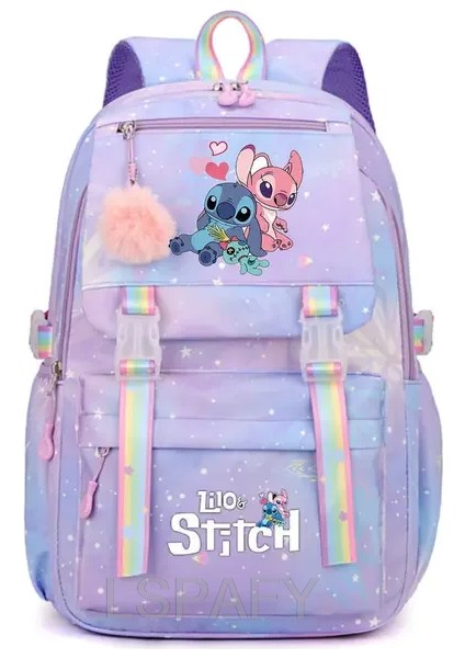 "lilo And Stitch Büyük Kapasiteli Su Geçirmez Sırt Çantası Okul Kawaii Anime Cosplay Çantası Seyahat Çantası Okul Öğrenci Kız Hediyesi " (Yurt Dışından)