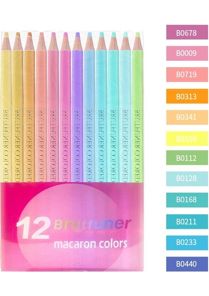 12/24 Renk Seti Makaron Renkli Kalemler Eskiz Ahşap Renkli Kalemler Öğrenci Sanatçı Çizim Sanat Malzemeleri Için Boyama (Yurt Dışından)