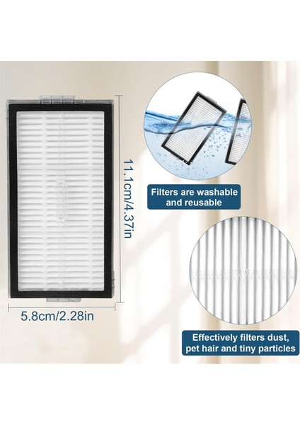 Roborock Saros 10R Robot Süpürge Için Yedek Parça, 1 Çift Ana Fırça, Yan Fırçalar, Mendiller, Filtreler, Toz Torbaları (Yurt Dışından) indirimleri