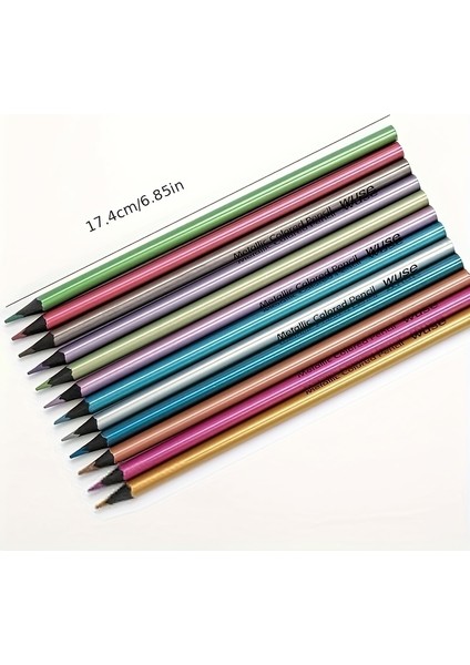 Siyah Ahşap Metal Renkli Kurşun 12 Renk Öğrenci Sanat Öğrenci Resim Yaratıcı Grafiti Özel Renkli Kalem Kutusu (Yurt Dışından) fiyatları