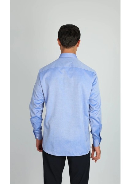 Enzo Ferrettı EF12 R 506 Lacivert Non-Iron Çift Kat Iplik, Regular Fıt,erkek Gömlek modelleri