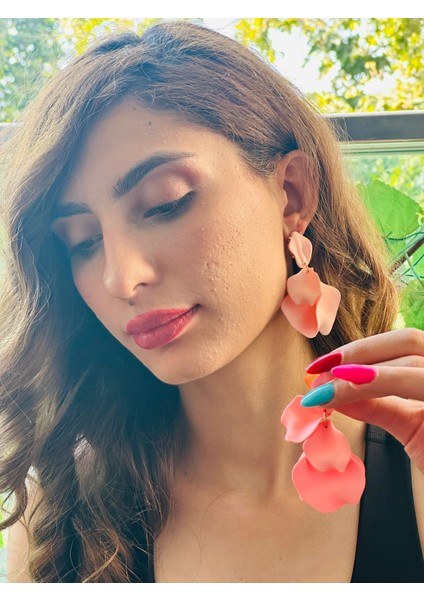 Yaprak Tasarım Kadın Küpe 7 cm modelleri