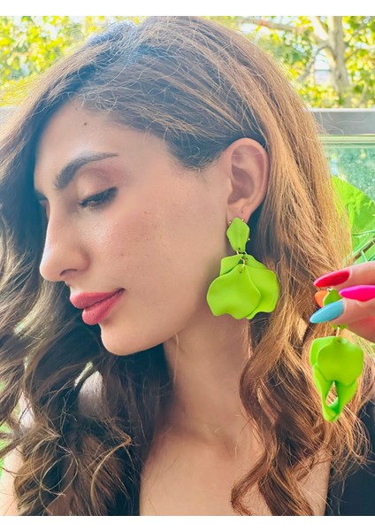 Yaprak Tasarım Kadın Küpe 7 cm fiyatları