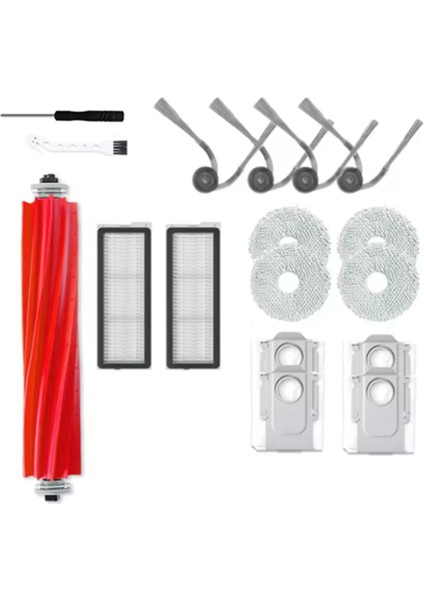 Roborock Qv 35A / Qr 798 / Qr 598 Elektrikli Süpürge Parçaları Için 17 Adet Silindir Yan Fırça Hepa Filtre Paspas Pedi Toz Torbası (Yurt Dışından) fırsatları