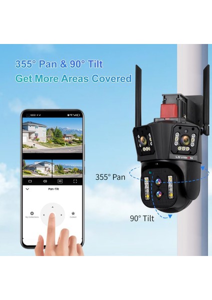 WL342-10X 4K Hd Ultra Geniş Açı + 10X Zoom Wifi Ptz Güvenlik Kamerası Cctv Dış Mekan Ip Kamera fiyatları