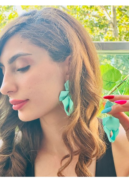 Yaprak Tasarım Kadın Küpe 7 cm fiyatları