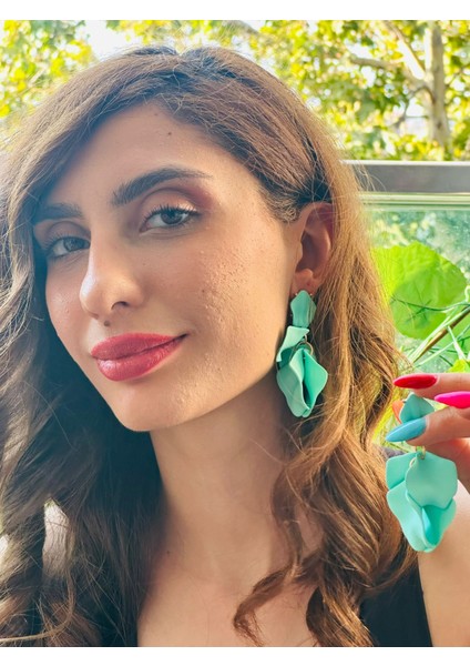 Yaprak Tasarım Kadın Küpe 7 cm fırsatları