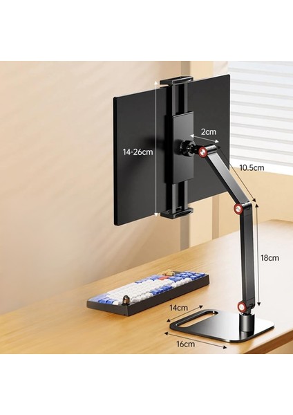 Monitör Tablet iPad Telefon Tutucu 12-16 Inç Universal Metal 360° Derece Döner Stand fırsatları