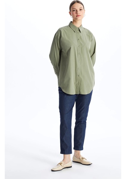 Lcw Modest Indigo Beli Lastikli Carrot Fit Kadın Jean Pantolon fiyatları