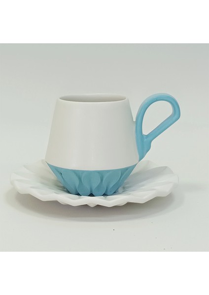 Tasarım Porselen Iki Renkli,rölyefli Kahve Fincanı P0090010007 fiyatları