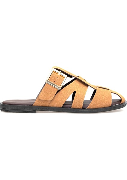 Elit BTSS03 Kadın Düz Terlik Camel