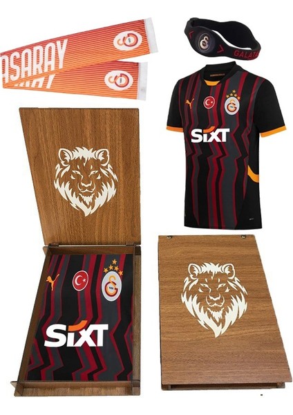 Puma Lisanslı 2024/2025 5 Yıldızlı Alternatif Forma Atkı ve Bileklik Hediyelik Ahşap Kutulu